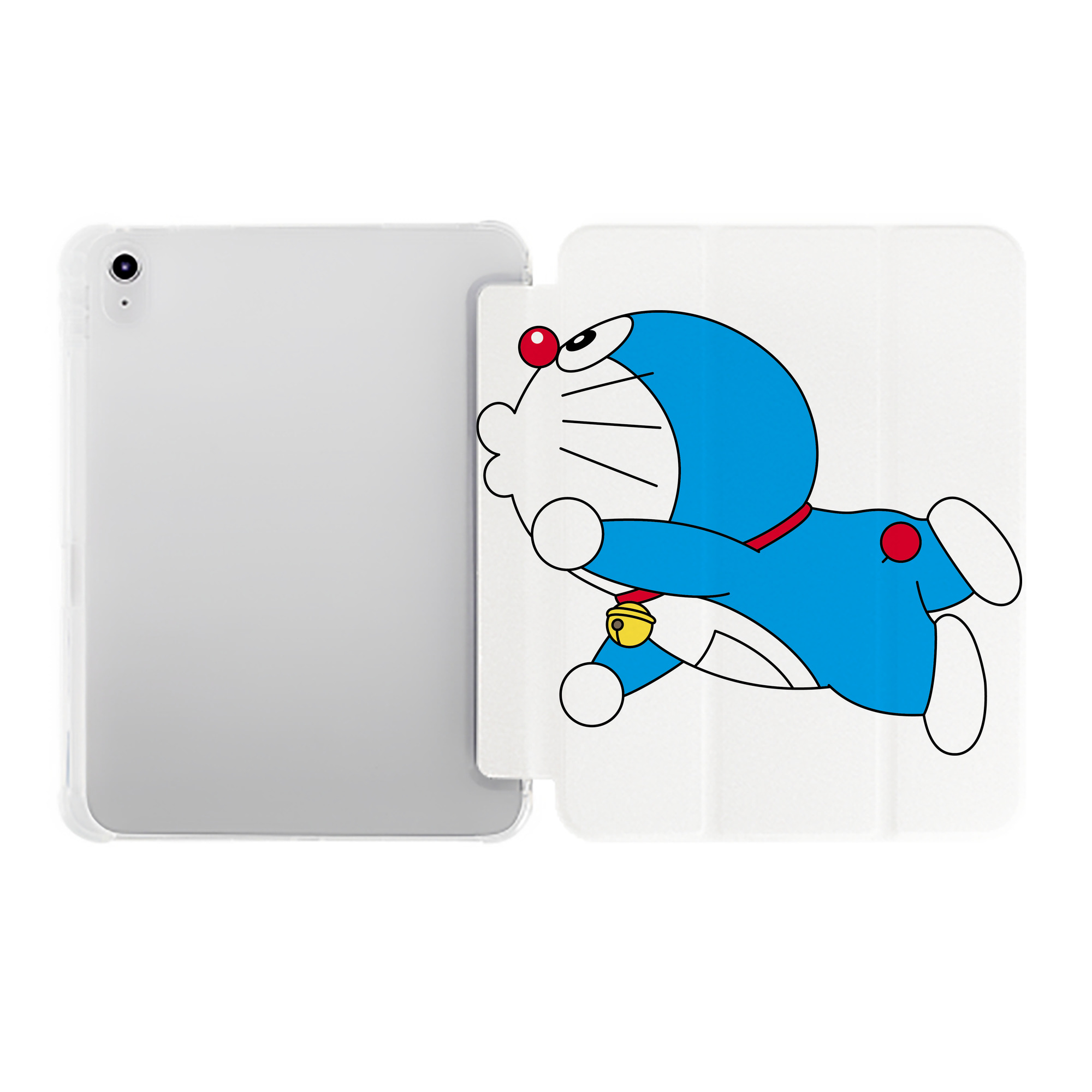 （画像用） ドラえもん Doraemon IPad ケース ペン収納付き 三つ折りスタンド PUレザー×シリコン 対応機種9.5/10.5/10.9インチ